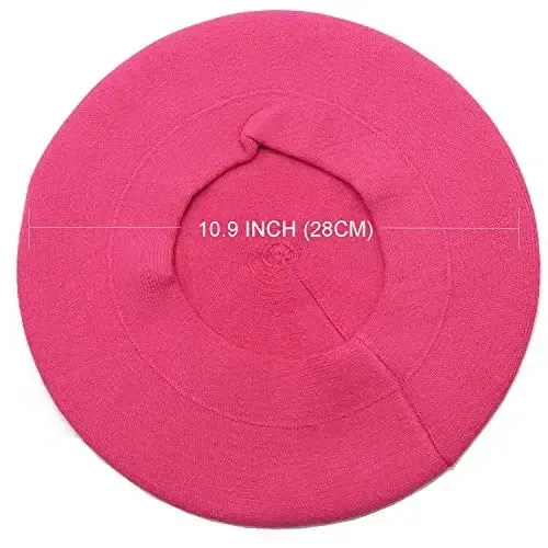Sydbecs CasModazoneere Beret Hats for Women Girls, Reversible French Berets Hat Solid Color Style - 3