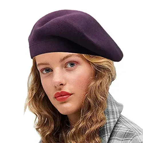 Sydbecs CasModazoneere Beret Hats for Women Girls, Reversible French Berets Hat Solid Color Style - SYDBECS