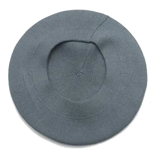 Sydbecs Beret Hats for Women Girls, Reversible French Berets Hat Solid Color Style - 3