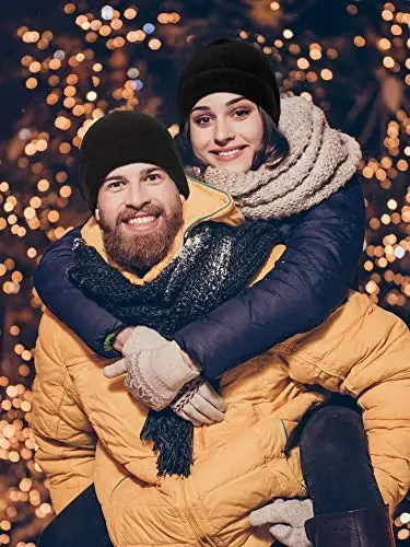Syhood Winter Warm Skull Cap Soft Fleece Beanie Hat Thick Windproof Watch Cap Skiing Outdoor Warm Colored for Men Women - 6