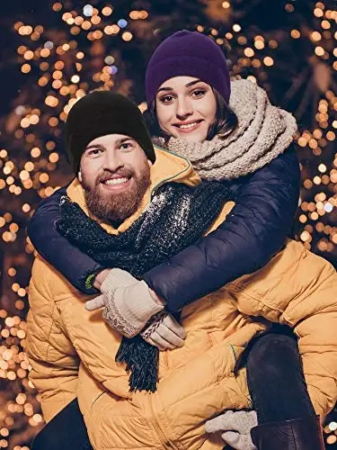 Syhood Winter Warm Skull Cap Soft Fleece Beanie Hat Thick Windproof Watch Cap Skiing Outdoor Warm Colored for Men Women - 3