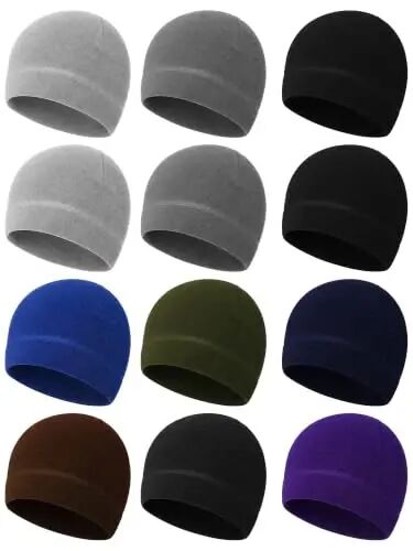 Syhood Winter Warm Skull Cap Soft Fleece Beanie Hat Thick Windproof Watch Cap Skiing Outdoor Warm Colored for Men Women - SYHOOD