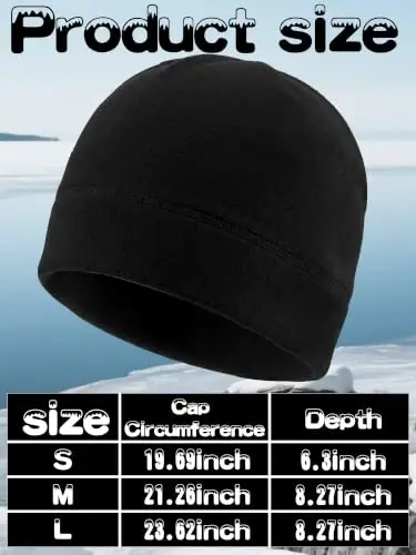 Syhood Winter Warm Skull Cap Soft Fleece Beanie Hat Thick Windproof Watch Cap Skiing Outdoor Warm Colored for Men Women - 3