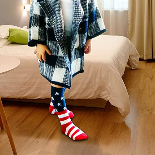 SYIDINZN USA Flag Kids Socks Star Socks Knee High Sock for Boys Girls Baby Toddler Child - 46