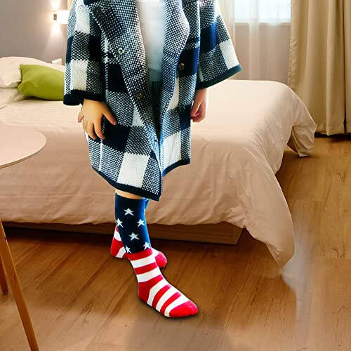 SYIDINZN USA Flag Kids Socks Star Socks Knee High Sock for Boys Girls Baby Toddler Child - 46