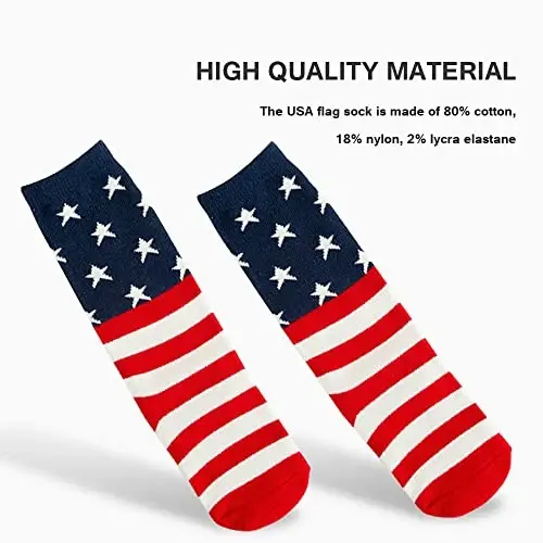 SYIDINZN USA Flag Kids Socks Star Socks Knee High Sock for Boys Girls Baby Toddler Child - 4