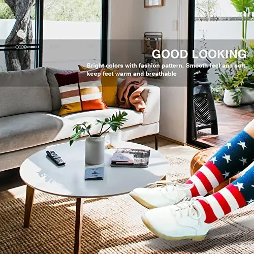 SYIDINZN USA Flag Kids Socks Star Socks Knee High Sock for Boys Girls Baby Toddler Child - 6