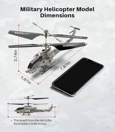 SYMA RC Helicopter, S55H Military Remote Control Helicopter Toy for Boys Girls with Cool Appearance Design, Low Battery Reminder, One Key Take Off/Landing, Auto Hovering, LED Light RC Plane for Kids - 1