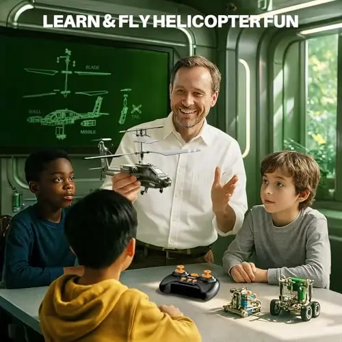 SYMA RC Helicopters, S51H Remote Control Helicopter 2.4GHz Military Army Helicopter Toys for Boys Girls Kids with Altitude Hold, One Key Take Off/Landing, LED Light, Low Battery Reminder - 3