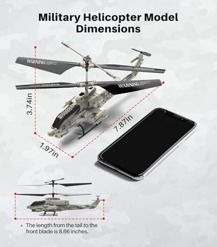 SYMA RC Helicopter, S55H Military Remote Control Helicopters with Realistic Design, Low Battery Reminder, One Key Take Off/Landing, Auto Hovering, Cool Toy for Boys Girls - 1