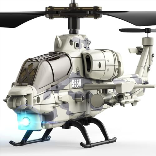 SYMA RC Helicopter, S55H Military Remote Control Helicopters with Realistic Design, Low Battery Reminder, One Key Take Off/Landing, Auto Hovering, Cool Toy for Boys Girls - 6