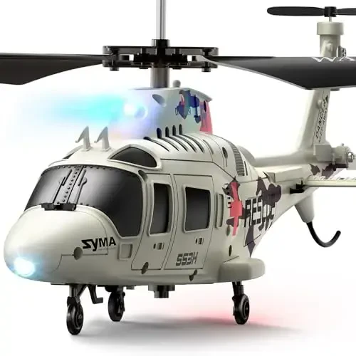 SYMA Remote Control Helicopter - S53H Rescue RC Helicopter with Upgraded Protection System, Lifelike Simulation, Easy to Fly and Altitude Hold, Educational Toy & Gift for Boys Girls Beginners - 1