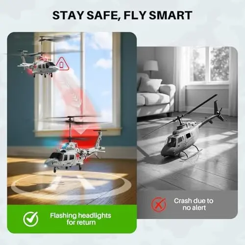 SYMA Remote Control Helicopter - S53H Rescue RC Helicopter with Upgraded Protection System, Lifelike Simulation, Easy to Fly and Altitude Hold, Educational Toy & Gift for Boys Girls Beginners - 5