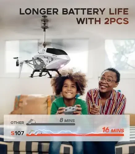 SYMA Remote Helicopter,RC Helicopter Toys for Boys with 16Mins Flight(2 Batteries),Altitude Hold,One Key Take Off/Landing,3.5 Channel,Gyro Stabilizer,RC Airplane Toys for 8-12 Boy Girl - 5