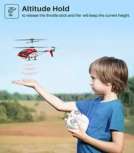 SYMA S107H-E RC Helicopter for Kids 8-12, Remote Control Helicopter with Altitude Hold, One-Key Take Off/Landing, 2 Speed Modes, and 2 Batteries for 16 Mins Flight Time - 3