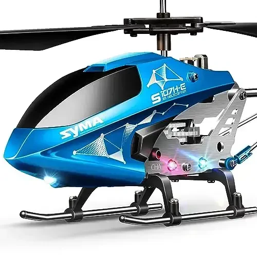 SYMA Remote Control Helicopter, S107H-E RC Helicopter with One Key take Off/Landing, High & Low Speed and Durable Alloy Design, Gift Toy for Kids and Beginners - SYMA