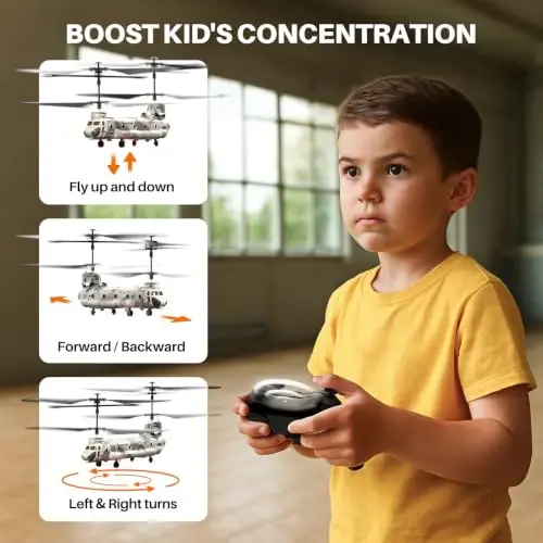 SYMA Uzaktan Kumandalı Helikopter, S52H Askeri Nakliye RC Helikopterleri Yükseklik Tutma, Tek Tuşla Kalkış/İniş, LED Işık, Düşük Pil Hatırlatıcısı, Çocuklar ve Askeri Hayranlar için Ordu Oyuncakları - 2