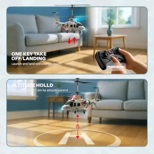 SYMA Uzaktan Kumandalı Helikopter - S53H Kurtarma RC Helikopteri Gelişmiş Koruma Sistemi, Gerçekçi Simülasyon, Uçması Kolay ve Yükseklik Tutma, Eğitici Oyuncak ve Çocuklar İçin Hediye - 1