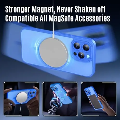 Symcele Designed for iPhone 12 Pro Case, Compatible with MagSafe, with Privacy Screen Protectors X2, [Camera Protection] [15FT Military Drop Protection] Shockproof Phone Case, 6.1