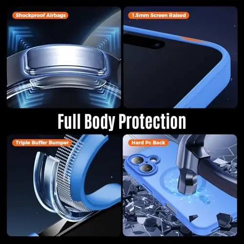 Symcele Designed for iPhone 17 Case, Compatible with MagSafe, [Camera Protection] [15FT Military Droptection] Shockproof Translucent Matte Anti-Slip Phone Case, 6.3