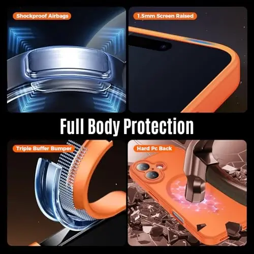 Symcele Designed for iPhone 17 Case, Compatible with MagSafe, [Camera Protection] [15FT Military Droptection] Shockproof Translucent Matte Anti-Slip Phone Case, 6.3