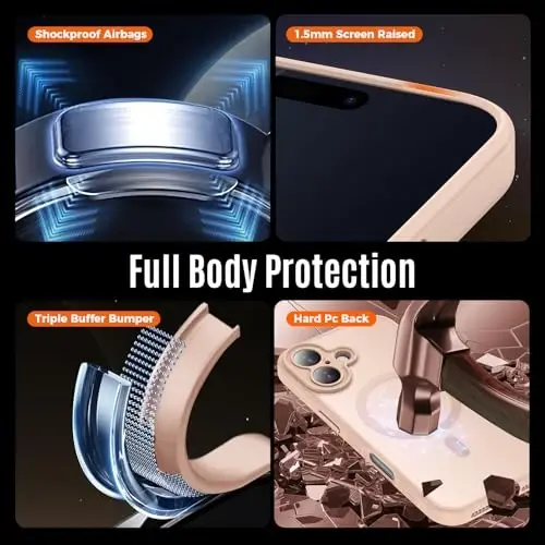 Symcele Designed for iPhone 17 Case, Compatible with MagSafe, [Camera Protection] [15FT Military Droptection] Shockproof Translucent Matte Anti-Slip Phone Case, 6.3