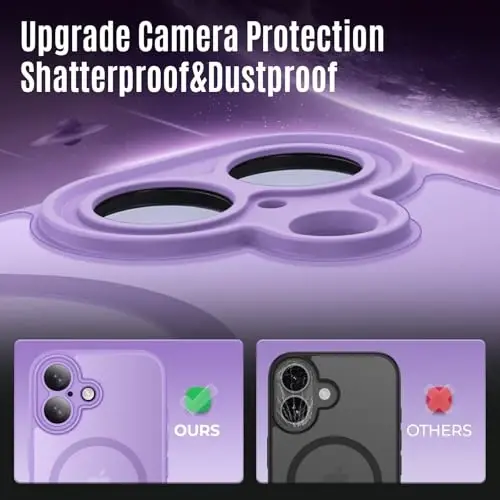 Symcele Designed for iPhone 17 Case, Compatible with MagSafe, [Camera Protection] [15FT Military Droptection] Shockproof Translucent Matte Anti-Slip Phone Case, 6.3