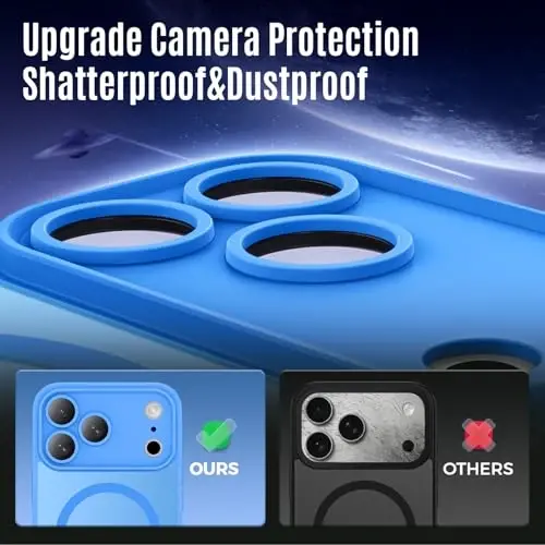 Symcele Designed for iPhone 17 Pro Case, Compatible with MagSafe, [Camera Protection] [15FT Military Drop Protection] Shockproof Translucent Matte Anti-Slip Phone Case, 6.3