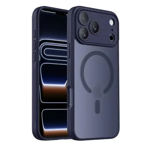 Symcele Designed for iPhone 17 Pro Case, Compatible with MagSafe, [Camera Protection] [15FT Military Drop Protection] Shockproof Translucent Matte Anti-Slip Phone Case, 6.3