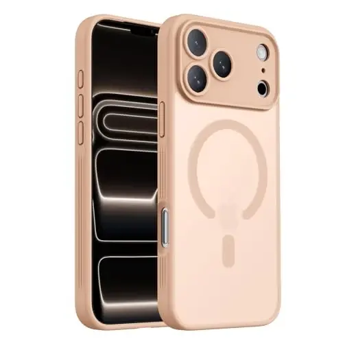 Symcele Designed for iPhone 17 Pro Case, Compatible with MagSafe, [Camera Protection] [15FT Military Drop Protection] Shockproof Translucent Matte Anti-Slip Phone Case, 6.3