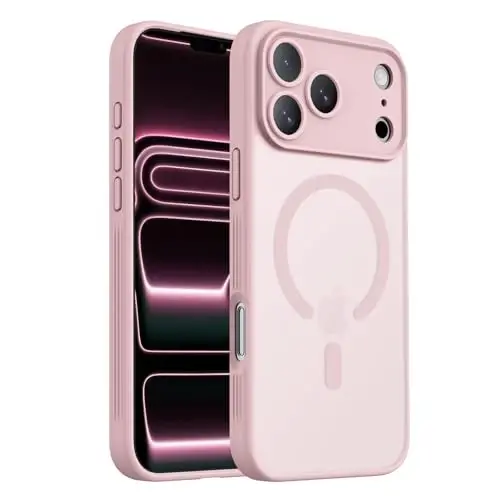 Symcele Designed for iPhone 17 Pro Case, Compatible with MagSafe, [Camera Protection] [15FT Military Drop Protection] Shockproof Translucent Matte Anti-Slip Phone Case, 6.3