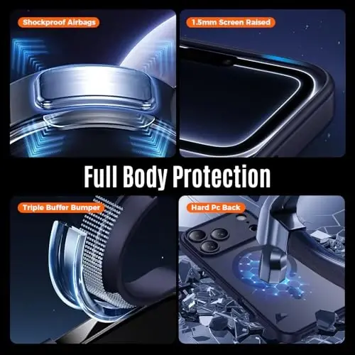Symcele Designed for iPhone 17 Pro Max Case, Compatible with MagSafe, [Camera Protection] [15FT Military Drop Protection] Shockproof Translucent Matte Anti-Slip Case, 6.9