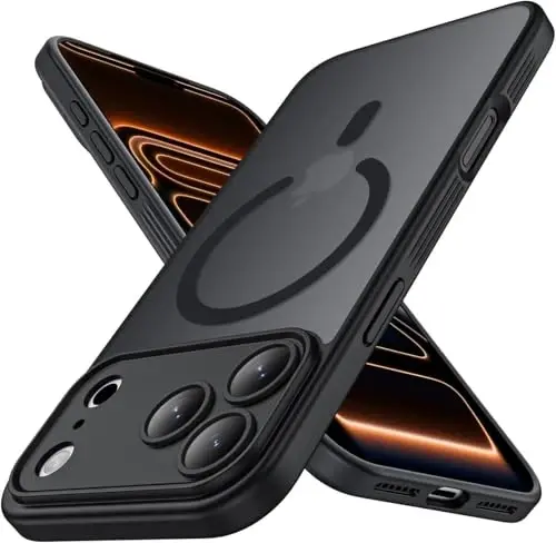 Symcele Designed for iPhone 17 Pro Max Case, Compatible with MagSafe, [Camera Protection] [15FT Military Drop Protection] Shockproof Translucent Matte Anti-Slip Phone Case, 6.9