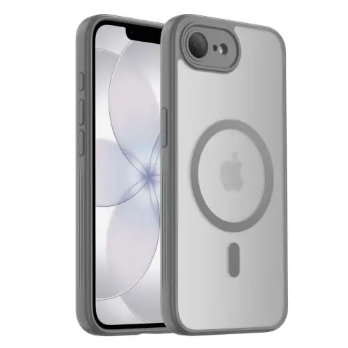 Symcele Designed for iPhone 17e Case/iPhone 16e Case, Natural Titanium | Compatible with MagSafe, [Camera Protection] [15FT Military Protection] Shockproof Translucent Matte Anti-Slip Case, 6.1