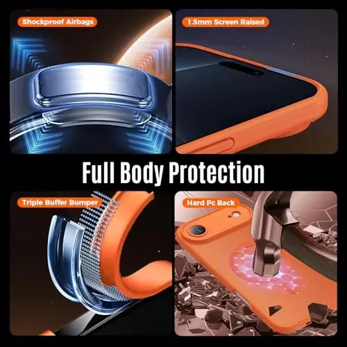 Symcele Designed for iPhone Air Case, Compatible with MagSafe, [Camera Protection] [15FT Military Drop Protection] Shockproof Translucent Matte Anti-Slip Phone Case, 6.5