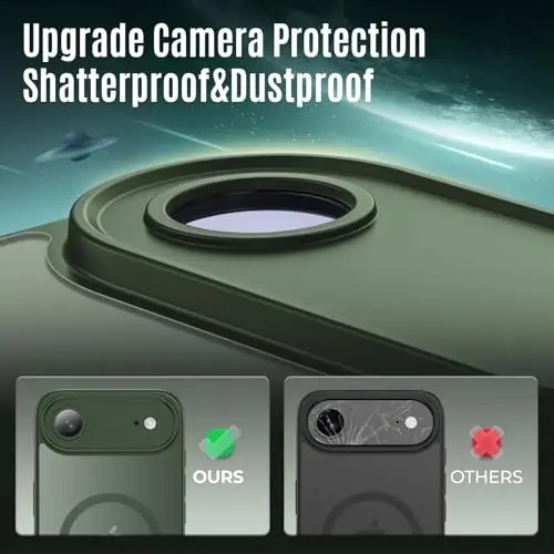 Symcele Designed for iPhone Air Case, Compatible with MagSafe, [Camera Protection] [15FT Military Drop Protection] Shockproof Translucent Matte Anti-Slip Thin Slim Phone Case, 6.5