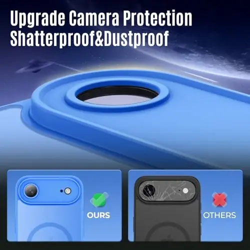 Symcele Designed for iPhone Air Case, Compatible with MagSafe, [Camera Protection] [15FT Military Drop Protection] Shockproof Translucent Matte Anti-Slip Thin Slim Phone Case, 6.5