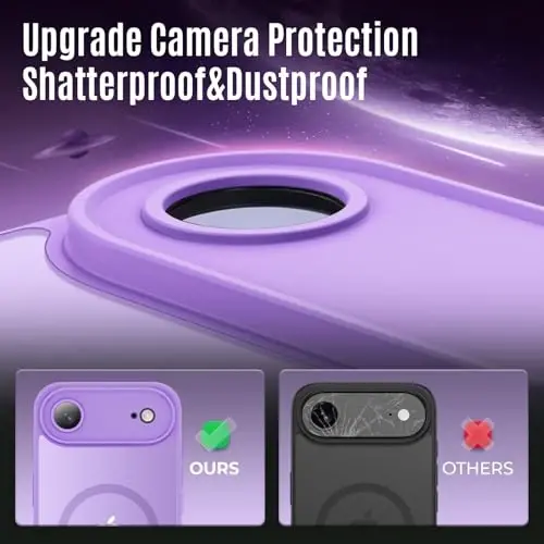 Symcele Designed for iPhone Air Case, Compatible with MagSafe, [Camera Protection] [15FT Military Drop Protection] Shockproof Translucent Matte Anti-Slip Thin Slim Phone Case, 6.5