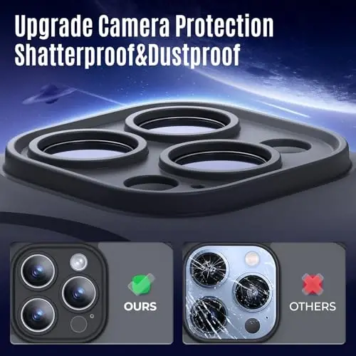 Symcele iPhone 13 Pro Max Kılıfı için Tasarlandı, Siyah | MagSafe ile Uyumlu, Gizlilik Ekran Koruyucuları X2 ile, [Kamera Koruması] [15FT Düşme Koruması] Darbeye Dayanıklı Kılıf 6.7