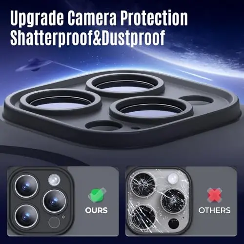 Symcele, iPhone 15 Pro Kılıfı, MagSafe ile Uyumludur, Gizlilik Ekran Koruyucular X2, [Kamera Koruması] [15FT Askeri Düşme Koruması] Darbeye Dayanıklı Telefon Kılıfı, 6,1'', Siyah - 4