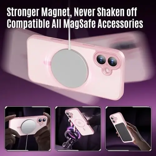 Symcele iPhone 16 Kılıfı, MagSafe Uyumlu, Gizlilik Ekran Koruyuculu X2, [Kamera Korumalı] [15FT Askeri Düşme Koruması] Darbeye Dayanıklı Telefon Kılıfı, 6.1