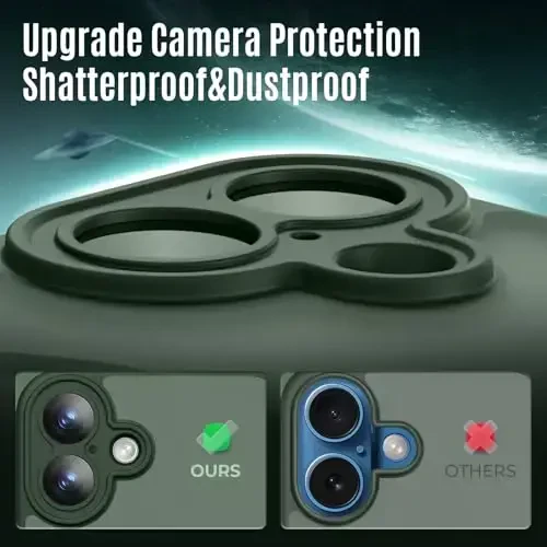 Symcele iPhone 16 Plus uchun mo'ljallangan g'ilof, MagSafe bilan mos, X2 maxfiylik ekran himoyachilari bilan, [Kamera himoyasi] [15FT Harbiy tomchi himoyasi] Zarba o'tkazmaydigan telefon g'ilofi, 6.7