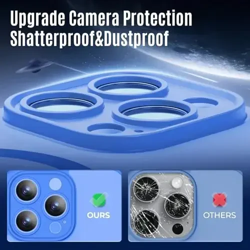 Symcele iPhone 16 Pro Max uchun mo'ljallangan g'ilof, MagSafe bilan mos, Maxfiylik ekran himoyachilari X2 bilan, [Kamera himoyasi] [15FT Harbiy tomchidan himoya] Zarbadan himoyalovchi telefon g'ilofi, 2024, Moviy - 4