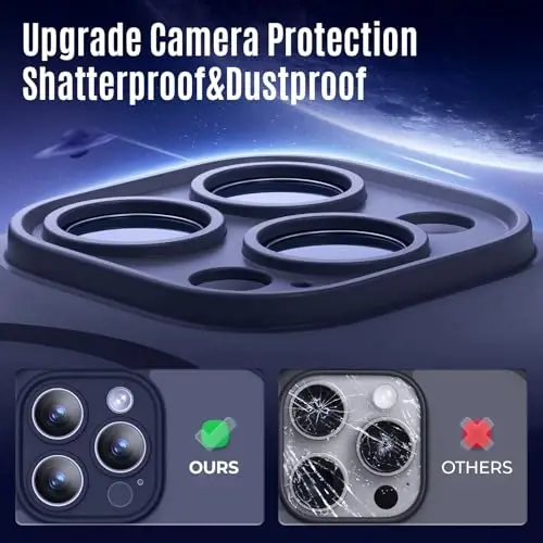Symcele iPhone 16 Pro uchun mo'ljallangan g'ilof, MagSafe bilan mos, Privacy Screen Protectors X2 bilan, [Kamera himoyasi] [15FT harbiy tomchidan himoya] zarbga chidamli telefon g'ilofi, 2024, to'q ko'k - 4
