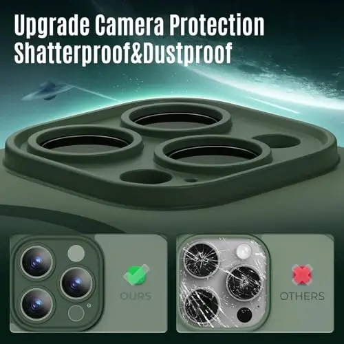 Symcele iPhone 16 Pro uchun mo'ljallangan g'ilof, MagSafe bilan mos, X2 maxfiylik ekran himoyachilari bilan, [Kamera himoyasi] [15FT harbiy tomchi himoyasi] zarbga chidamli telefon g'ilofi, 2024, Alp tog'lari yashili - 4