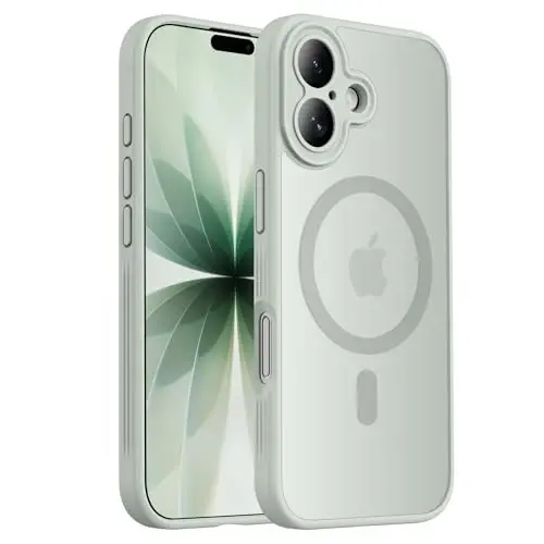 Symcele iPhone 17 G‘ilof uchun mo‘ljallangan, MagSafe bilan mos keladi, [Kamera muhofazasi] [15FT Harbiy darajadagi tushishdan himoya] Zarbga chidamli shaffof mat sirpanmaydigan telefon g‘ilofi, 6.3