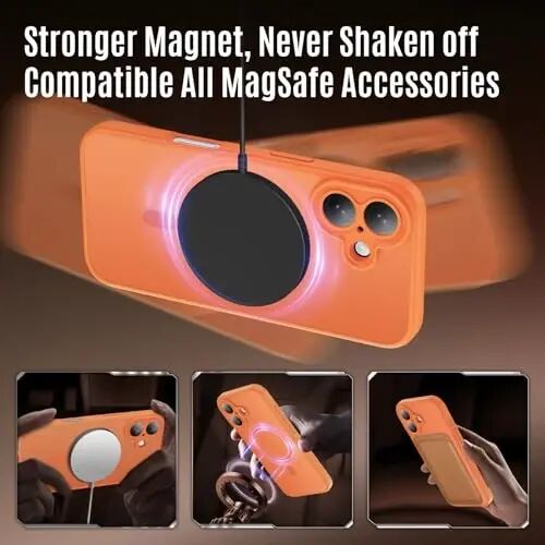 Symcele Designed for iPhone 17 Case, Compatible with MagSafe, [Camera Protection] [15FT Military Droptection] Shockproof Translucent Matte Anti-Slip Phone Case, 6.3