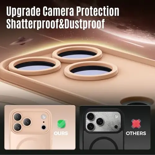 Symcele iPhone 17 Pro Kılıf için Tasarlandı, MagSafe ile Uyumlu, [Kamera Koruması] [15FT Askeri Düşme Koruması] Darbeye Dayanıklı Yarı Saydam Mat Kaymaz Telefon Kılıfı, 6.3