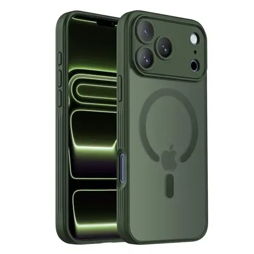 Symcele iPhone 17 Pro Kılıf için Tasarlandı, MagSafe ile Uyumlu, [Kamera Koruması] [15FT Askeri Düşme Koruması] Darbeye Dayanıklı Yarı Saydam Mat Kaymaz Telefon Kılıfı, 6.3