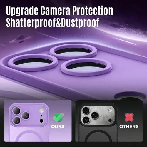 Symcele iPhone 17 Pro Kılıf İçin Tasarlandı, MagSafe Uyumlu, [Kamera Koruması] [15FT Askeri Düşme Koruması] Darbeye Dayanıklı Yarı Saydam Mat Kaymaz Telefon Kılıfı, 6.3